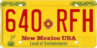 NM license plate 640RFH