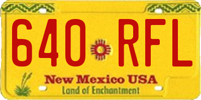 NM license plate 640RFL