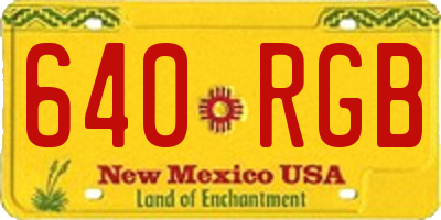 NM license plate 640RGB