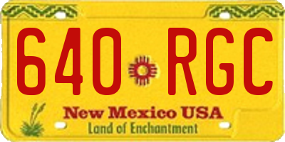 NM license plate 640RGC