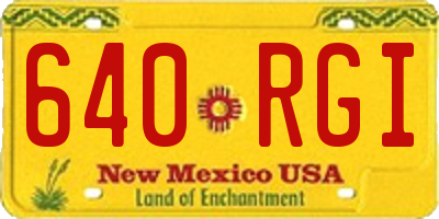 NM license plate 640RGI