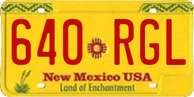 NM license plate 640RGL