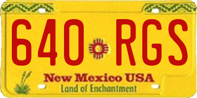 NM license plate 640RGS
