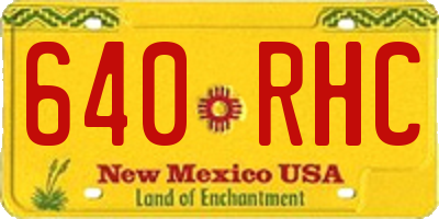 NM license plate 640RHC