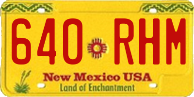 NM license plate 640RHM