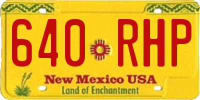 NM license plate 640RHP