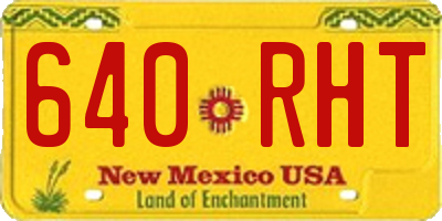 NM license plate 640RHT