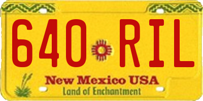 NM license plate 640RIL