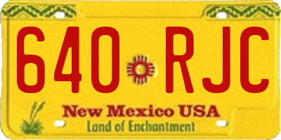 NM license plate 640RJC