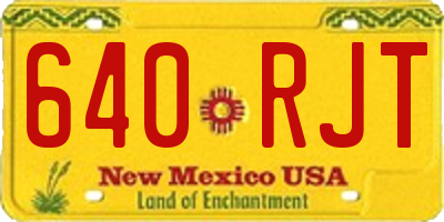 NM license plate 640RJT