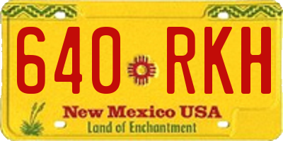 NM license plate 640RKH