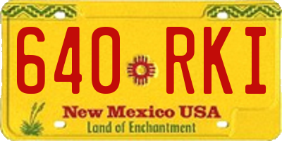 NM license plate 640RKI
