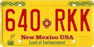 NM license plate 640RKK