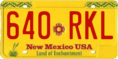 NM license plate 640RKL