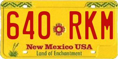 NM license plate 640RKM