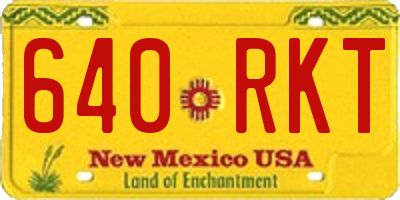 NM license plate 640RKT