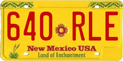 NM license plate 640RLE