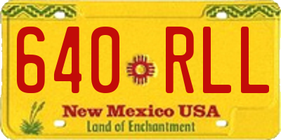 NM license plate 640RLL