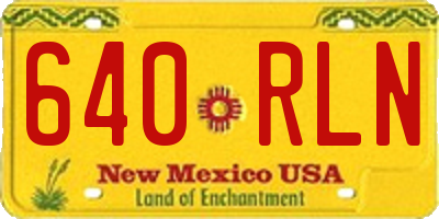 NM license plate 640RLN
