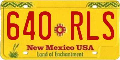 NM license plate 640RLS
