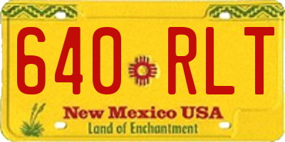 NM license plate 640RLT