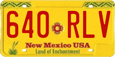 NM license plate 640RLV