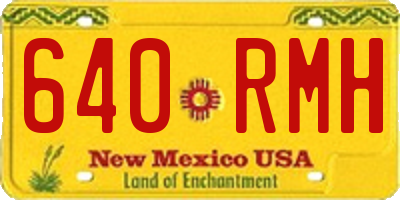 NM license plate 640RMH