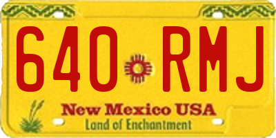 NM license plate 640RMJ