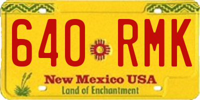 NM license plate 640RMK