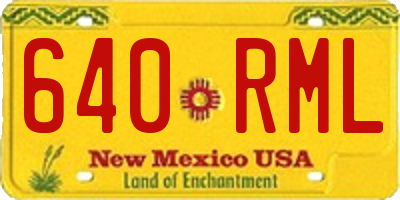 NM license plate 640RML