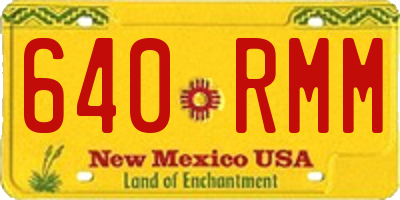 NM license plate 640RMM