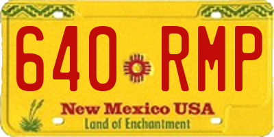 NM license plate 640RMP