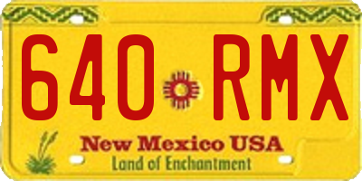 NM license plate 640RMX