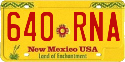 NM license plate 640RNA