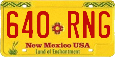 NM license plate 640RNG