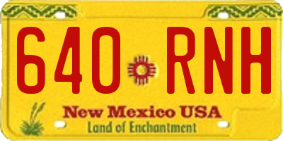 NM license plate 640RNH
