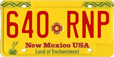 NM license plate 640RNP