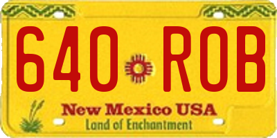 NM license plate 640ROB