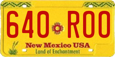 NM license plate 640ROO