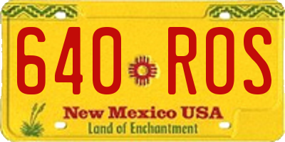 NM license plate 640ROS