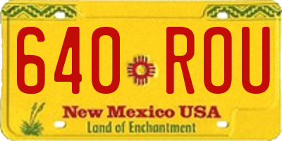 NM license plate 640ROU