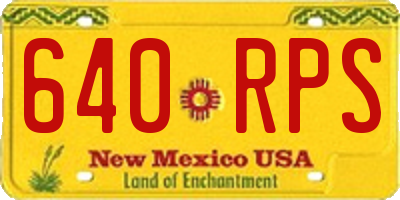 NM license plate 640RPS