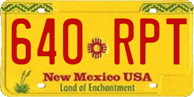 NM license plate 640RPT