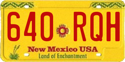 NM license plate 640RQH