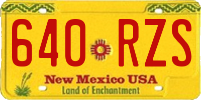 NM license plate 640RZS
