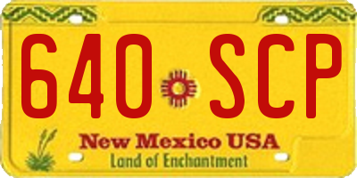 NM license plate 640SCP