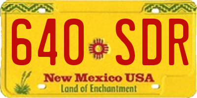 NM license plate 640SDR