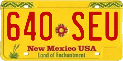 NM license plate 640SEU