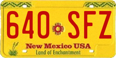 NM license plate 640SFZ