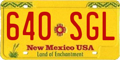 NM license plate 640SGL